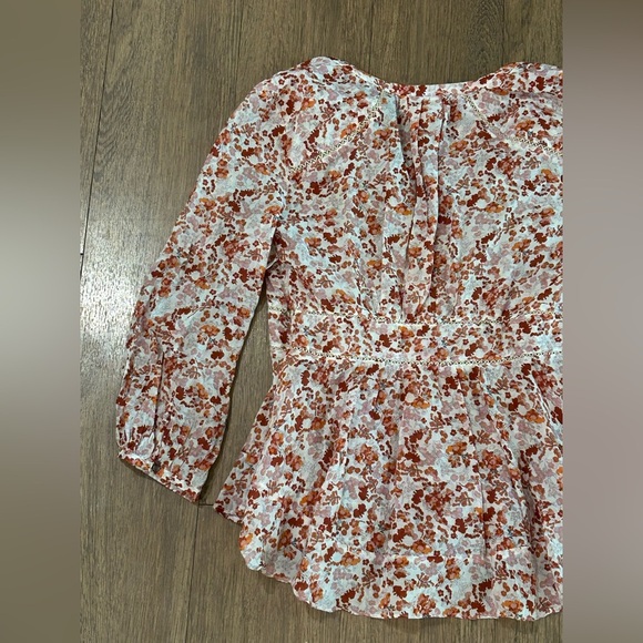 Moulinette Soeurs by Anthropologie Amelie Blouse Silk Blend - Size 2 - Picture 8 of 9